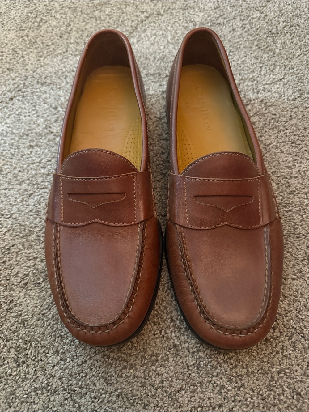 Men's Brown Leather Penny Loafers